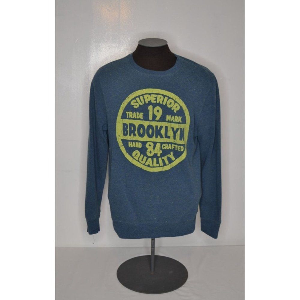 Mossimo Supply Co Men's Large Blue Fleece Crewneck Sweatshirt